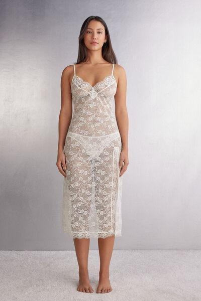 White Simplest Pleasures Slip Dress, Powder White, large image number 0