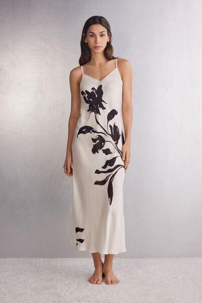 Multicolour Sleepless Nights Long Nightdress, , large image number 0