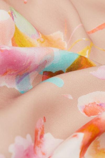 Pink Printed Satin Slip Dress, , large image number 4