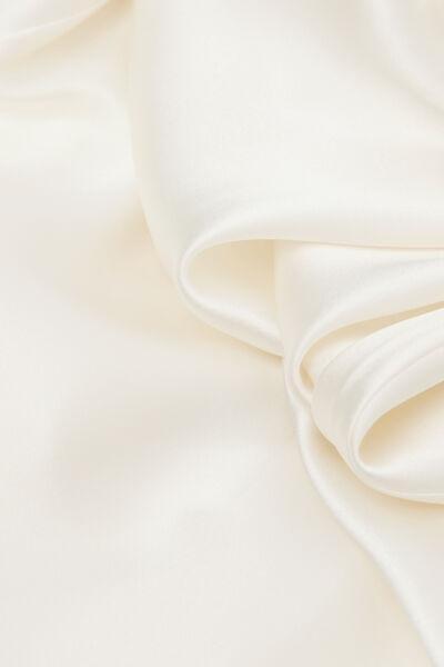 White All About Flowers Long Silk Slip Dress, Powder White, large image number 4