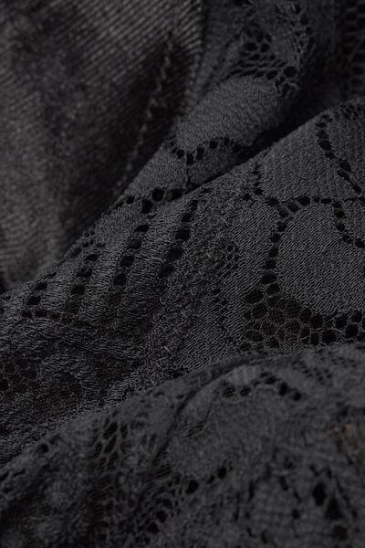 Black La Femme Fatale Long Lace Slip Dress, Black, large image number 5