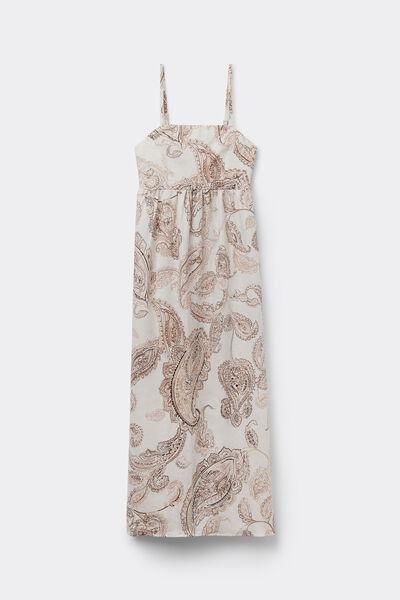 Beige Get Noticed Long Canvas Slip Dress, 5601_113K, large image number 3