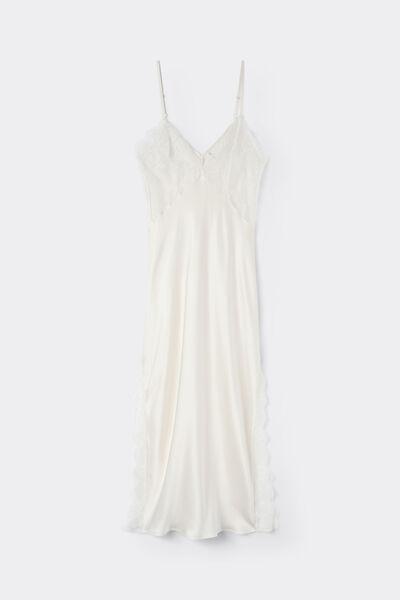 White From The Boudoir Long Silk Slip, Powder White, large image number 3