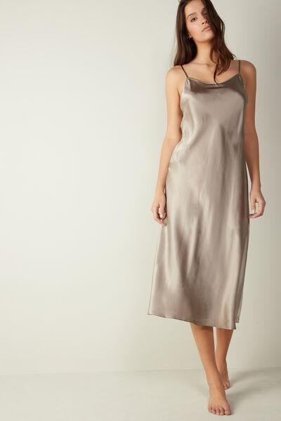 Intimissimi - Beige Midi-Length Slip In Silk