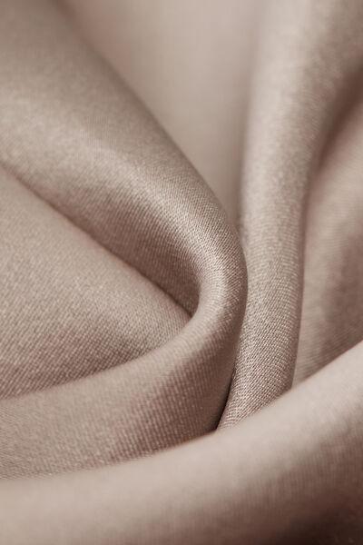 Beige Midi-Length Slip In Silk, , large image number 4