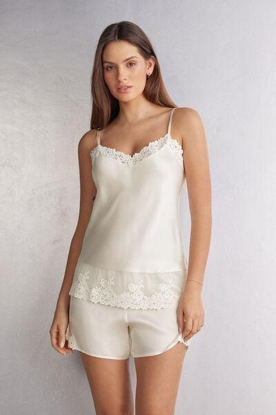 White Pretty Flowers Slip Dress, , medium