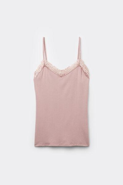 Pink Spaghetti Straps Top, Pink, large image number 1