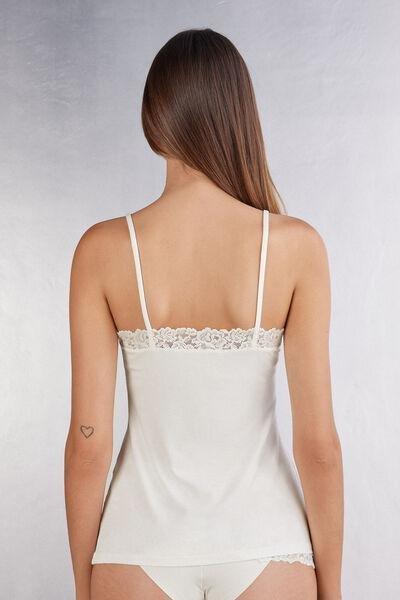 White Pretty Flowers Modal Top, , large image number 3