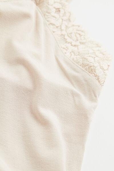 Cream Pretty Flowers Modal Top, , large image number 4