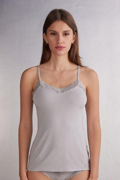 Grey Pretty Flowers Modal Top, 5601_347J, large image number 0