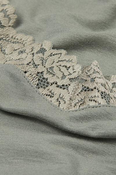 Green Lace-Trimmed Tank Top, , large image number 4