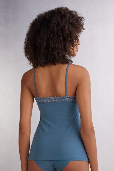Blue Spaghetti Straps Top, 5601_658J, large image number 3