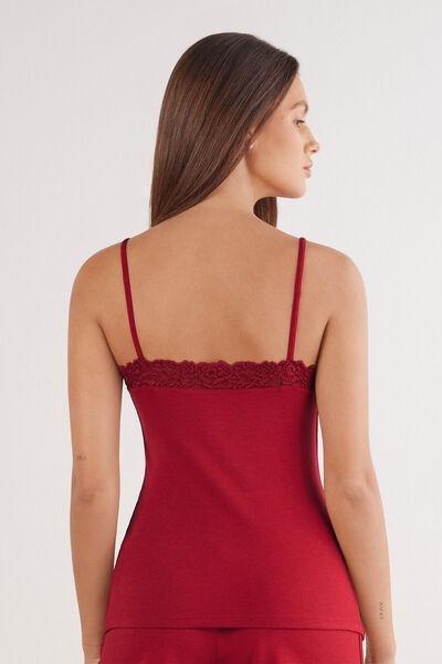 Red Pretty Flowers Modal Top, Wax Red, large image number 3