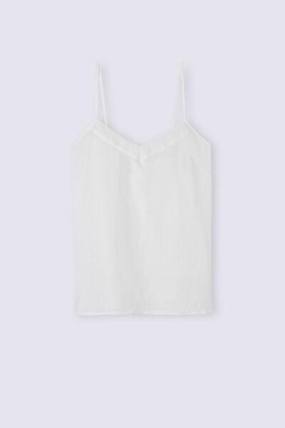 White Linen Canvas Top, , large image number 2