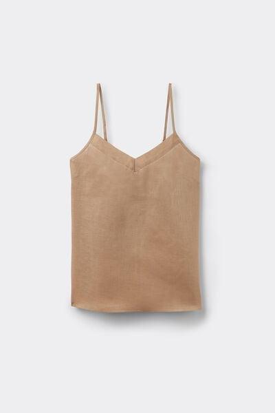 Beige The Pure Linen Plain-Weave Linen Top, 5601_166K, large image number 3