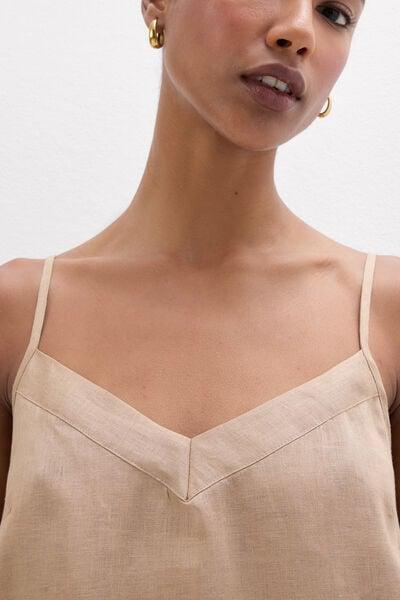 Beige The Pure Linen Plain-Weave Linen Top, 5601_166K, large image number 5