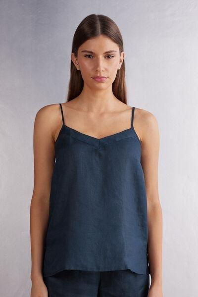 Blue Linen Canvas Top, , large image number 0