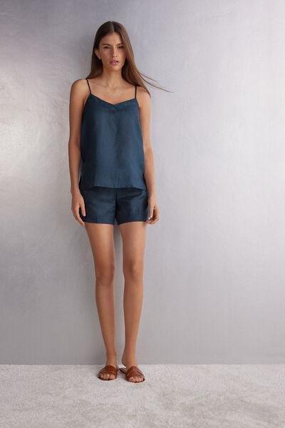 Blue Linen Canvas Top, , large image number 1