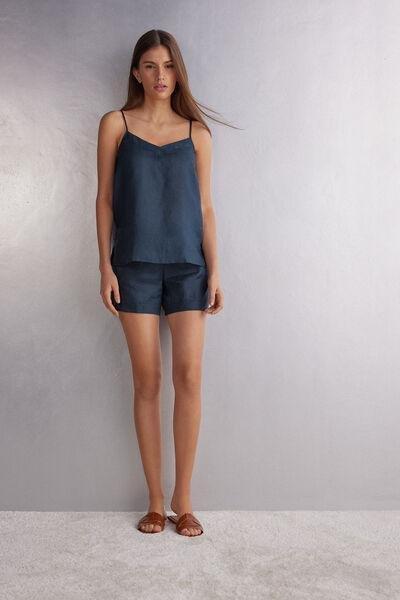 Blue Linen Canvas Top, , large image number 1