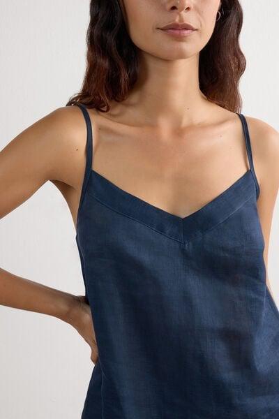 Blue Linen Canvas Top, 5601_243J, large image number 5