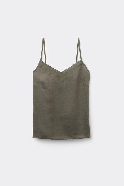 Green Linen Canvas Top, , large image number 1