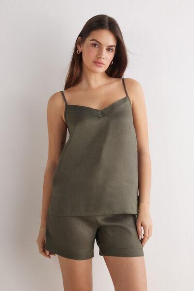 Green Linen Canvas Top, , large image number 2
