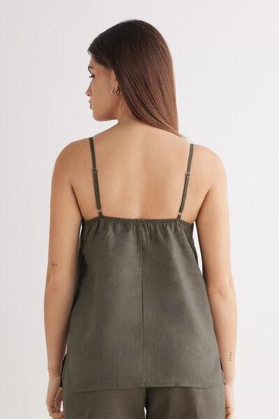 Green Linen Canvas Top, , large image number 3
