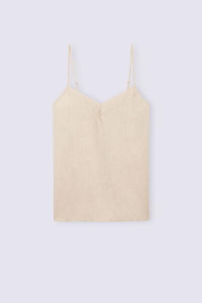 Beige Rope Linen Canvas Top, , large image number 2