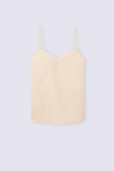 Beige Linen Canvas Top, 5601_913I, large image number 2