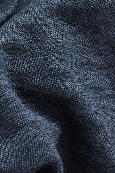 Navy V Neck Linen Top, 5601_243J, large image number 4