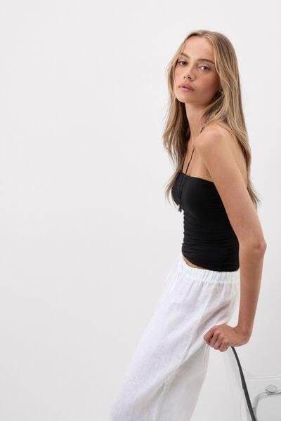 Black Fresh Bamboo Bandeau Top, Black, large image number 0