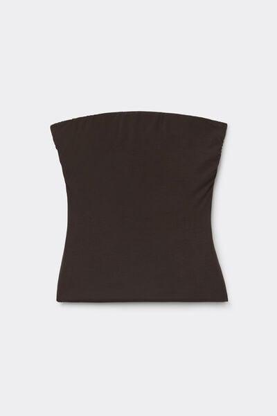 Brown Fresh Bamboo Bandeau Top, 5601_705J, large image number 3