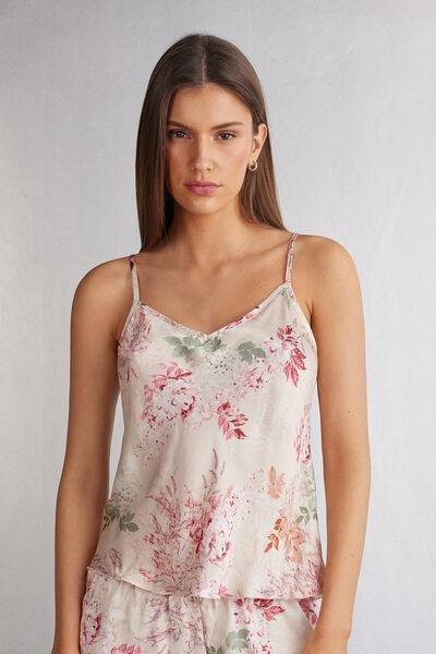 Intimissimi Pink Secret Garden Satin Top | Azadea UAE