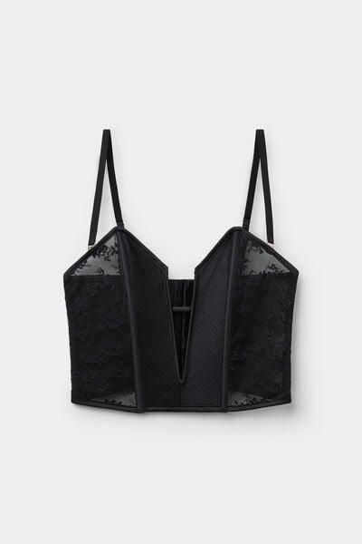 Black The Art Of Lingerie Structured Top, Black, large image number 3