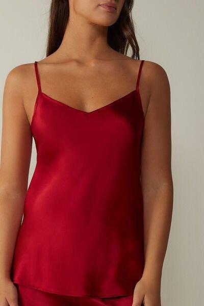 Red V-Neck Tank Top, , medium