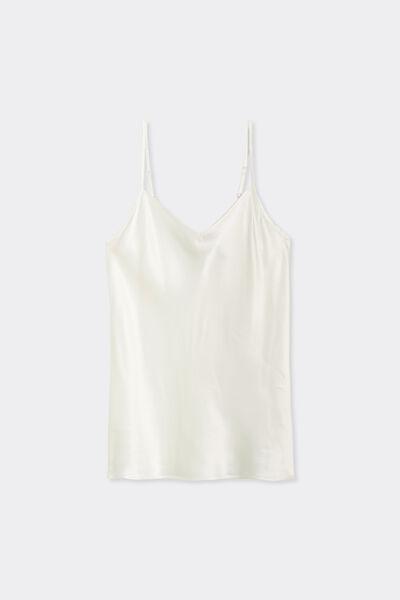 White V-Neck Tank Top, Powder White, large image number 2