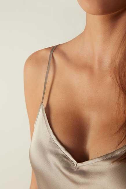 Beige V-Neck Tank Top, , large image number 3