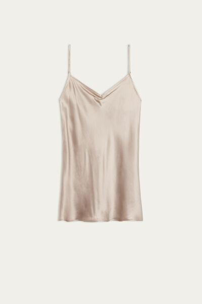 Beige V-Neck Tank Top, , large image number 5