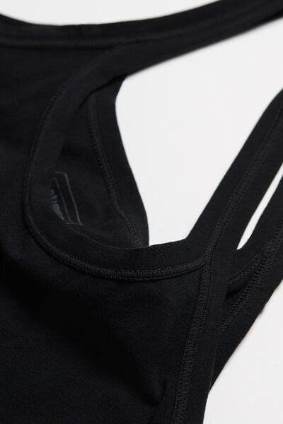 Black Ultralight Cotton Tank Top, Black, large image number 9