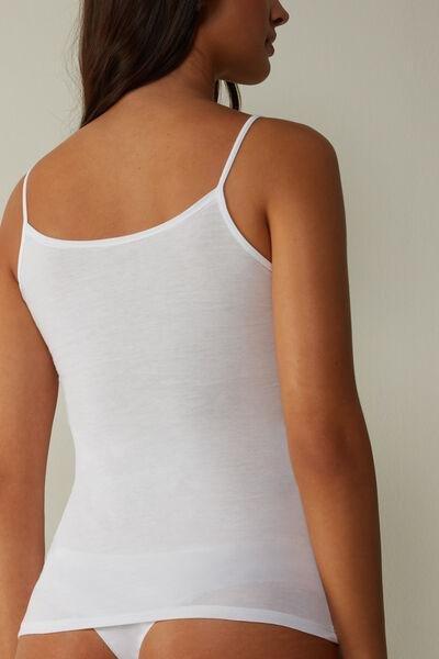 White Ultrafresh Supima Cotton Vest Top, , large image number 3