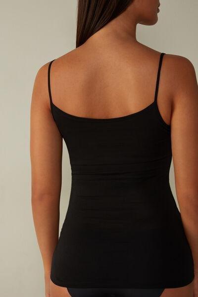 Black Ultrafresh Supima Cotton Vest Top, , large image number 3