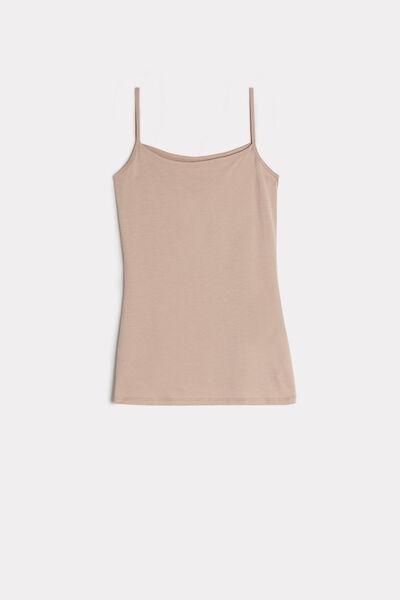 Beige Ultrafresh Supima Cotton Vest Top, , large image number 4