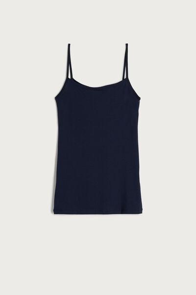 Blue Ultrafresh Supima Cotton Vest Top, , large image number 3