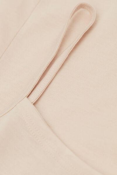Beige Silk Ultrafresh Supima Cotton Vest Top, , large image number 3