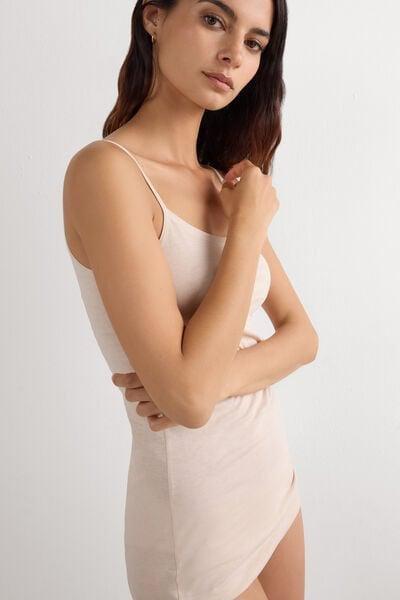 Beige Silk Ultra fresh Vest Top, Silk, large image number 4