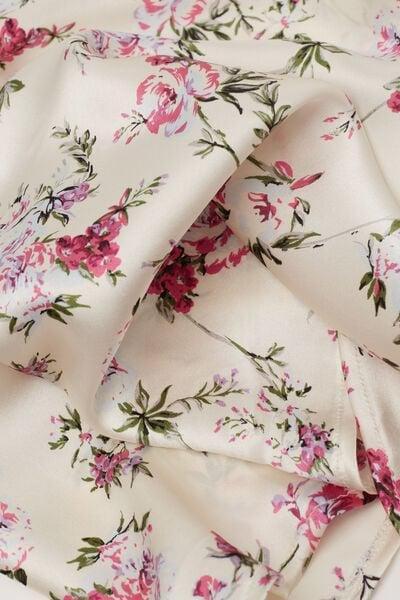 Pink Pretty Flowers Print Silk Top, 5601_057K, large image number 4