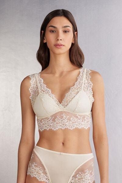 Ecru Self Love Lace Bra Top, , medium