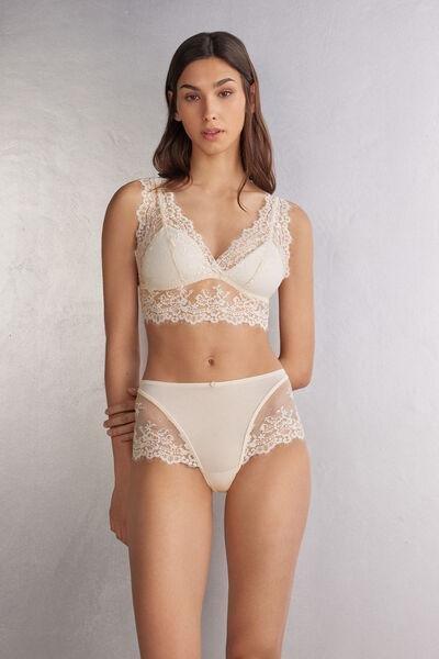 Ecru Self Love Lace Bra Top, , large image number 1