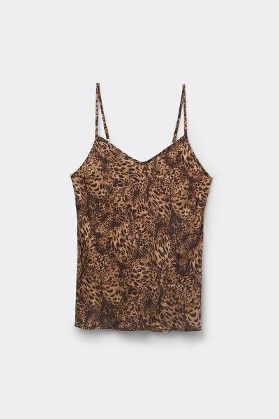 Brown Animal Print Blouse, , large image number 2