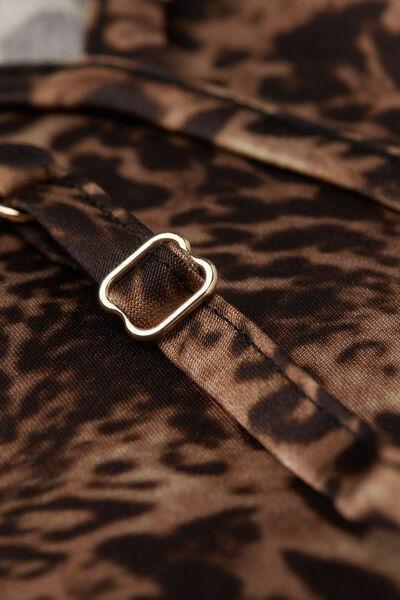 Brown Animal Print Blouse, , large image number 4